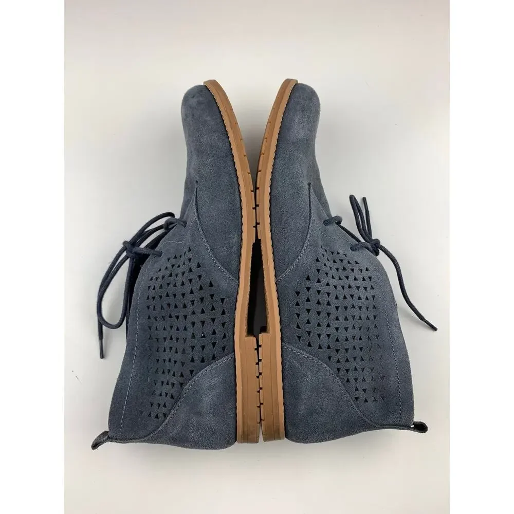 Eurosoft by Sofft Emmeline Ankle Boots Chukka Blue Suede Perforated Women's 10